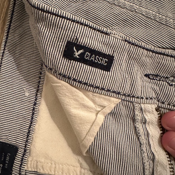 American Eagle - Flat Front - Striped Shorts - Size 31 - Classic Length - Picture 4 of 5